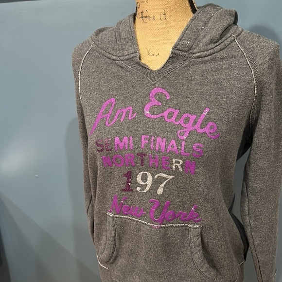 American eagle distressed hoodie size medium women’s - Picture 4 of 9